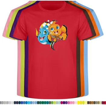 detske-levne-bavlnene-tricko-potisk-Dory-Nemo Barva: Red - červená, velikost: 104