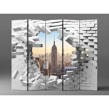 Paraván 3D paraván výhled na new york Rozměr: 225 x 180 cm