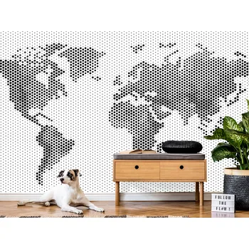 Tapeta Tapeta tečkovaná mapa světa