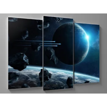 Obraz Země a asteroidy Rozměr: 60 x 40 cm