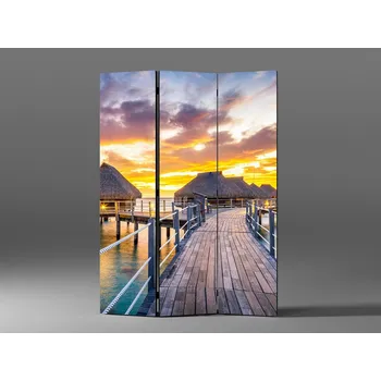 Paraván Paraván chatky na moři Rozměr: 135 x 180 cm