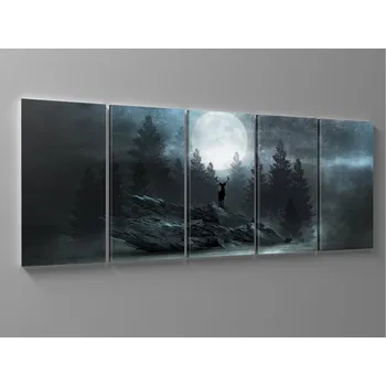 Obraz Obraz Jelen v temném lese Rozměr: 150 x 60 cm