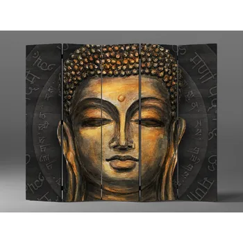 Paraván Paraván zlatá hlava buddhy Rozměr: 225 x 180 cm