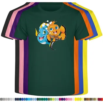 detske-levne-bavlnene-tricko-potisk-Dory-Nemo Barva: Bottle green - lahvově zelená, velikost: 104