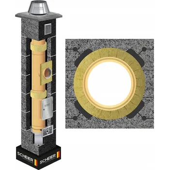 Komín Keramický komín systémový komínový systém K fi 160 10m Standard 36x36