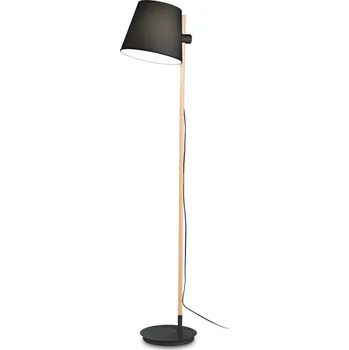 Stojací lampa Ideal Lux 282084 stojací svítidlo Axel pt1 1x60W | E27 - kabelový spínač, černá + Sada inteligentní žárovky E14 s dálkovým ovladačem - RGB, WiZ