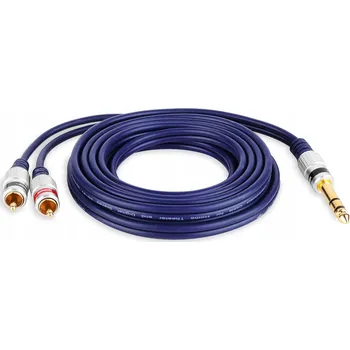 Audio kabel Propojovací kabel Vitalco MK82 jack (6,3 mm) - 2x RCA (cinch) 7,5 m