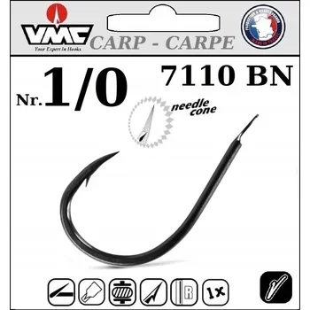 Rybářský háček Háčky zemní, splávkové, s otřepem VMC 7110 BN Vanadium Carp 10 ks