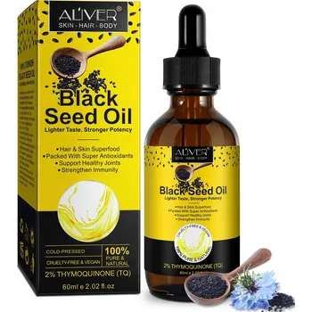 Vlasová regenerace Aliver Black Seed Oil olej z černého kmínu na vlasy, pokožku a nehty 60 ml