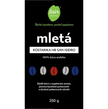 Káva Fairobchod Mletá káva Kostarika HB San Isidro, 500 g