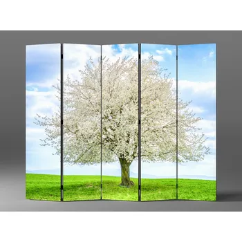 Paraván Paraván bílý kvetoucí strom Rozměr: 225 x 180 cm