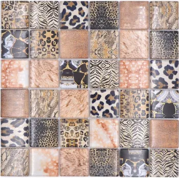 Obklad Skleněná mozaika WzorcowniaStudio 29,8 x 29,8 cm, odstíny hnědé a béžové