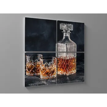 Obraz Obraz karafa a whiskey Rozměr: 40 x 40 cm