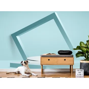 Tapeta 3D tapeta abstrakce modrý čtverec