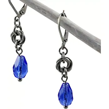 Náušnice Náušnice Tmavomodré kapky