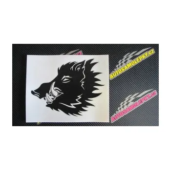 Samolepící dekorace Divoké prase 001 levá kanec hlava (12 - zelená) SAMOLEPKA NA AUTO, NÁLEPKA, FÓLIE, POLEP, TUNING, VLASTNÍ TEXT, TISK, AUTOSAMOLEPKY.cz, POLEPY, OBRÁZEK, LOGO, 3D STICKERS