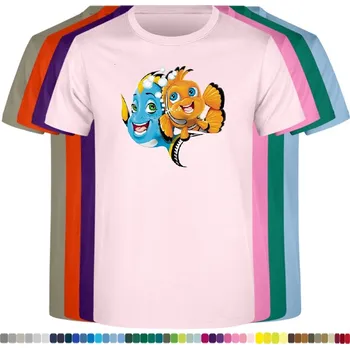 Dívčí tričko detske-levne-bavlnene-tricko-potisk-Dory-Nemo Barva: Pink - růžová, velikost: 98