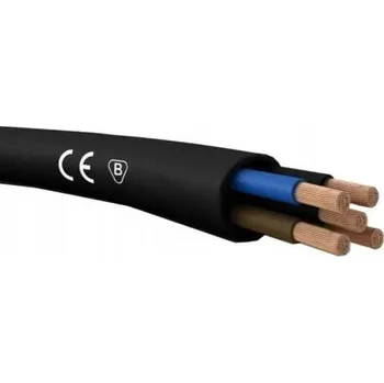 elektrický kabel Elektrický kabel Kulatý, ohebný (licna), v gumové izolaci OW Telefonika 5 x 2,5