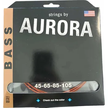 Struna pro kytaru a smyčcový nástroj Struny pro 4strunnou baskytaru Aurora Premium Orange 45-105 Medium
