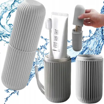 Péče o chrup ETUI POJEMNIK NA SZCZOTECZKĘ A ZUBNÍ PASTU CESTOVNÍ KUFRÍKOVÉ