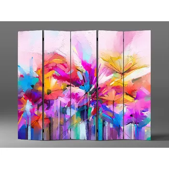 Paraván Paraván barevné květy Rozměr: 225 x 180 cm