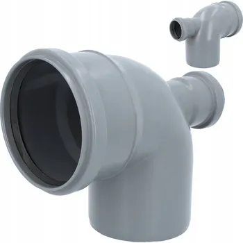 Kanalizační potrubí PVC Kanalizační Koleno Zpětné 110/50 90° PP