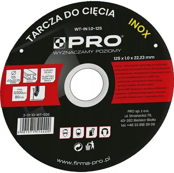 Řezný kotouč Řezací kotouč pro ocel Pro 125 x 22,2 mm