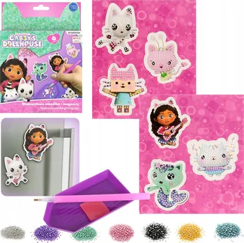 kreativní sada Gábinin Kouzelný Domek Kreativní sada, diamantová mozaika - magnety, 900 zirkonů