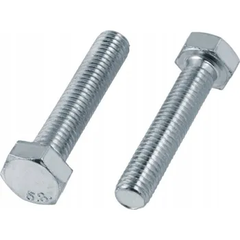 Šroub Šroub šestihranný M10x35 Pozink 10 Ks DIN 933 Třída 8.8 s šestihrannou hlavou