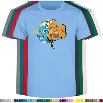 detske-levne-bavlnene-tricko-potisk-Dory-Nemo Barva: Sky blue - nebesky modrá, velikost: 92