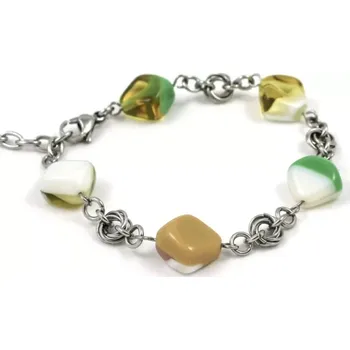 Náramek Náramek Barevné korálky zemité