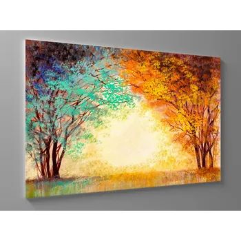 Obraz Digitální malba podzimní park Rozměr: 100 x 65 cm