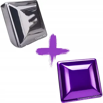 Lak na dřevo SADA Chrom 65 - 1 kg + Transparentní LESK (Fialová) - 1 kg