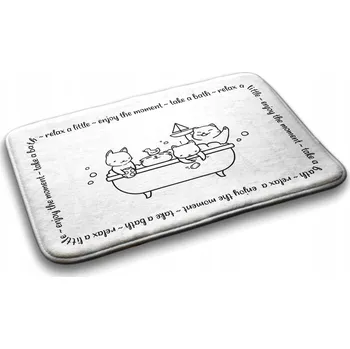 Koupelnová předložka Koupelnová předložka Koberec Měkký Kočky Vana Koupel