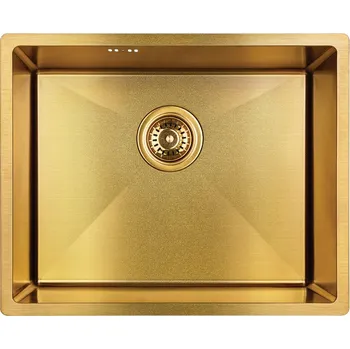 Nerezový dřez Jednokomorový dřez Laveo Marmara ocel zlatý