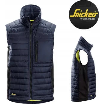 Pánská vesta Prošívaná Zateplená Sportovní Vesta Snickers 4512 Tmavě Modrá Velikost XS