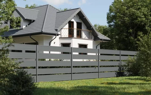 Hornval ocelový plotový panel s lamelami antracit 1500 x 2000