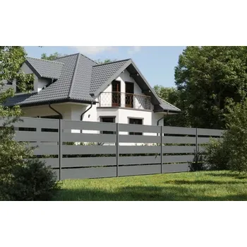 Plot Hornval ocelový plotový panel s lamelami antracit 1500 x 2000