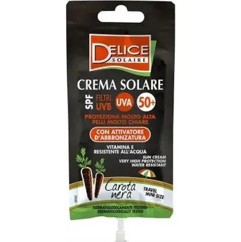 Přípravek na opalování DELICE SOLAIRE - Opalovací krém s černou mrkví 50 ml
