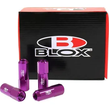 Tuning Kolové matice (štefty) Blox závit M12x1.5 Alu 60mm - fialové