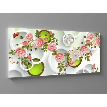 Obraz 3D obraz květy růže Rozměr: 60 x 25 cm