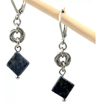 Náušnice Náušnice Lapis s kroužky