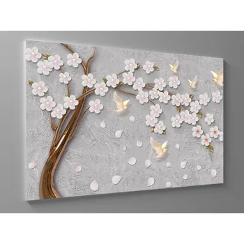 Obraz Abstraktní obraz strom s květy Rozměr: 60 x 40 cm