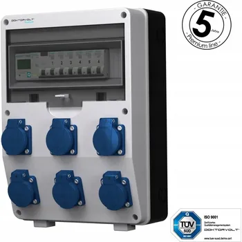 Rozvaděč Stavební rozvaděč s elektroměrem 1F Siemens pTD-S/FI 6x230V zásuvky Menn