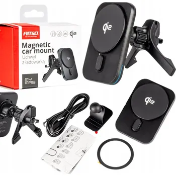 Držák telefonu do auta do mřížky ventilace / na palubní desku s rychlonabíječkou