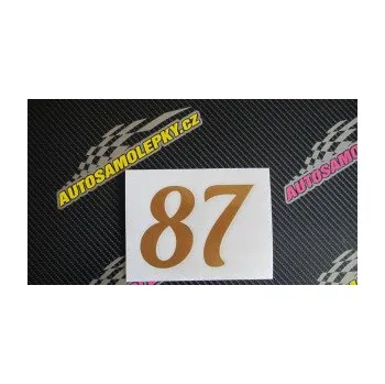 Polep vozidla SAMOLEPKA Startovní číslo 87 typ 3 (10 - červená) NA AUTO, NÁLEPKA, FÓLIE, POLEP, TUNING, VLASTNÍ TEXT, TISK, AUTOSAMOLEPKY.cz, POLEPY, OBRÁZEK, LOGO, SAMOLEPKY