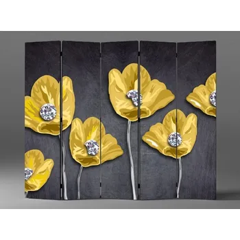 Paraván Paraván žluté květy Rozměr: 225 x 180 cm