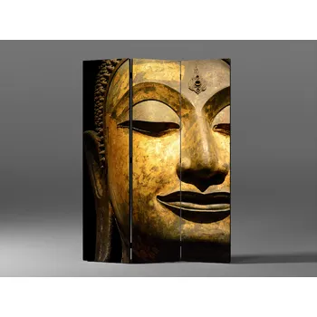 Paraván Paraván bronzová tvář buddhy Rozměr: 135 x 180 cm