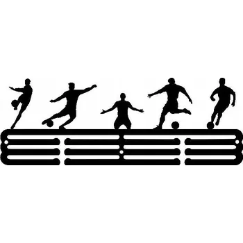 Věšák Fotbalisté #3 ČERNÝ Věšák na medaile 40cm kovový