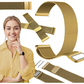 Řemínek na hodinky Náramek ChronSmarta pro Xiaomi 22mm zlatý